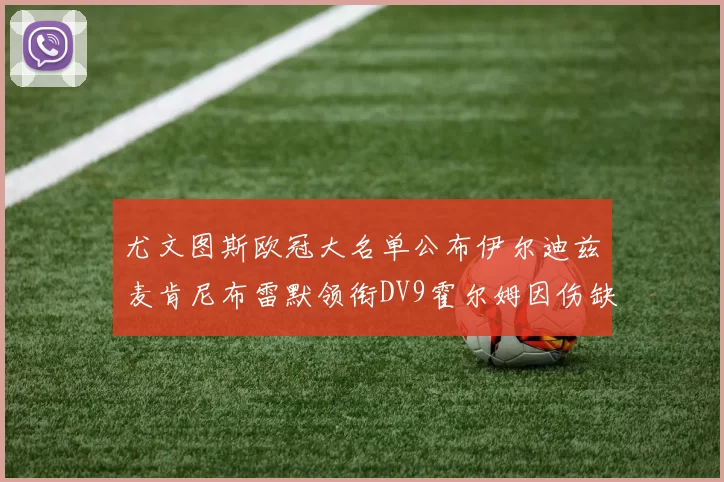 尤文图斯欧冠大名单公布伊尔迪兹麦肯尼布雷默领衔DV9霍尔姆因伤缺席
